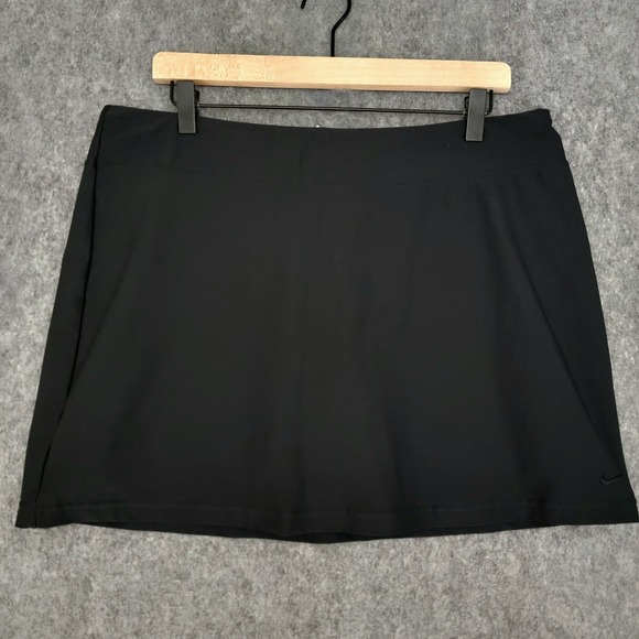 Nike Pants - Nike Skort Womens L 12-14 Black Dri-FIT A-Line Tennis Running Shorts Athletic